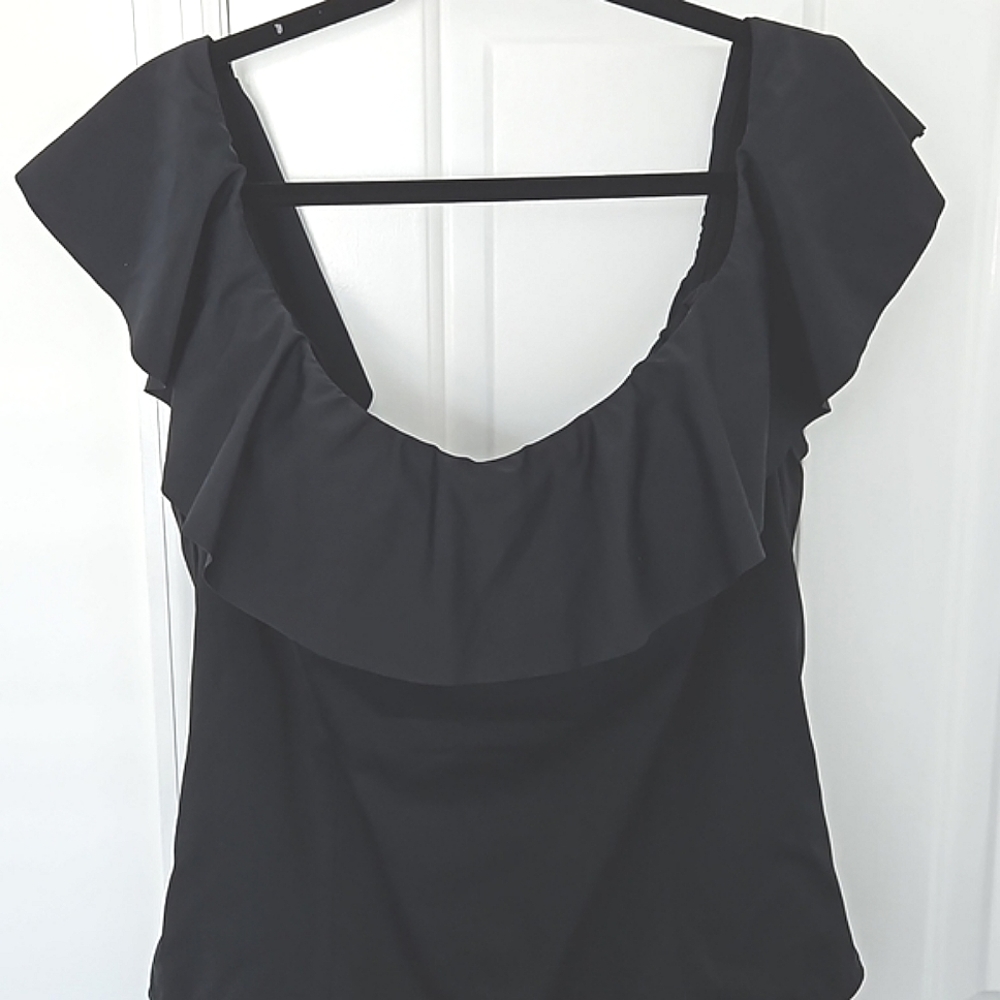 NWT EVRI Women's Tummy Control Swimsuit Black Size 2X